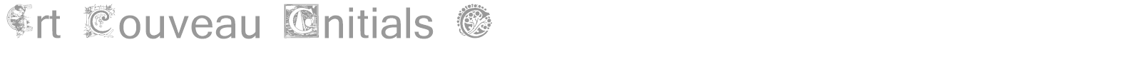 Art Nouveau Initials C font preview