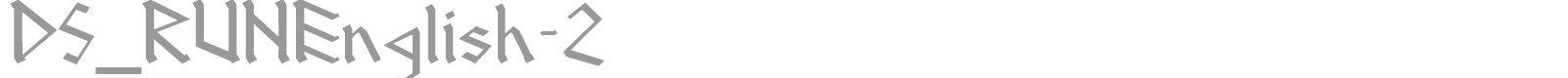 DS_RUNEnglish-2 font preview
