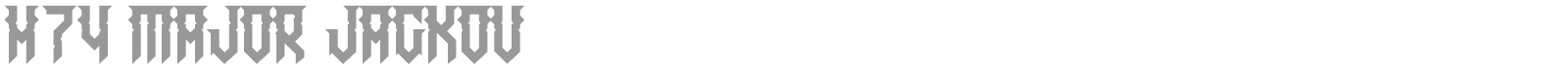 H74 Major Jackov font preview
