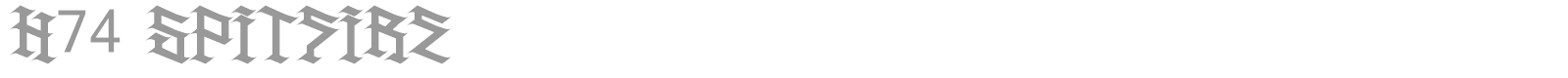 H74 Spitfire font preview