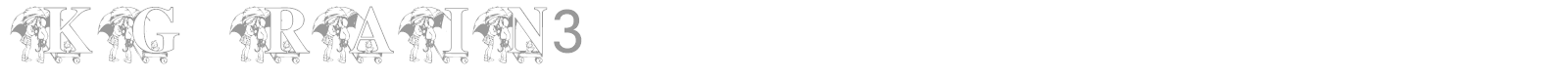 KG RAIN3 font preview