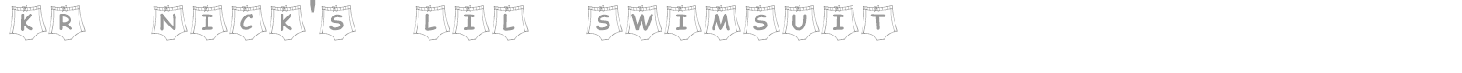 KR Nick's Lil Swimsuit font preview