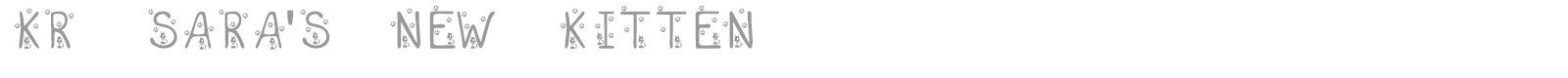 KR Sara's New Kitten font preview