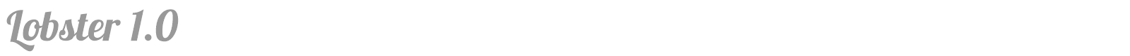 Lobster 1.0 font preview