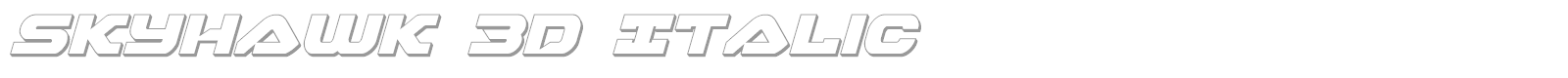 Skyhawk Super-Italic font preview