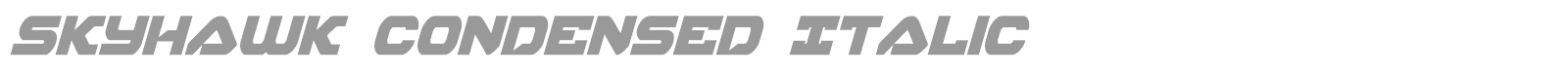 Skyhawk Super-Italic font preview