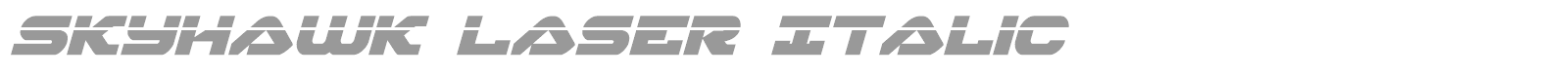 Skyhawk Super-Italic font preview