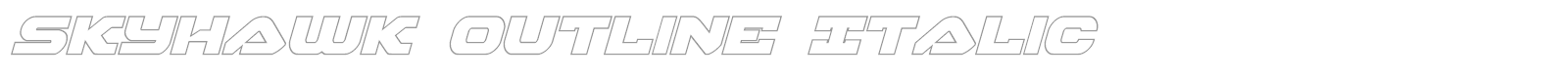 Skyhawk Super-Italic font preview