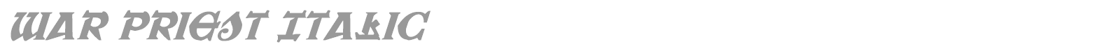 War Priest Italic font preview