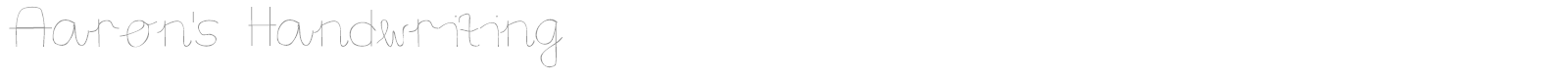 Aaron's Handwriting font preview