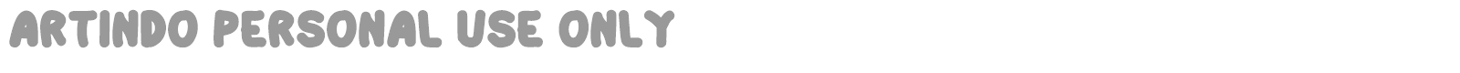 Artindo Personal Use Only font preview