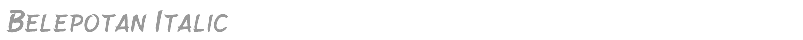 Belepotan Italic font preview