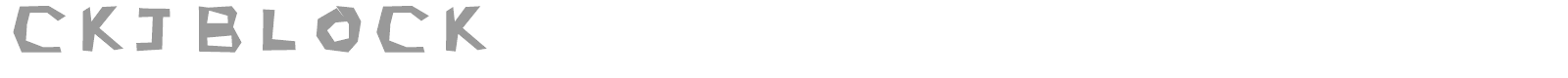 CKJBlock font preview
