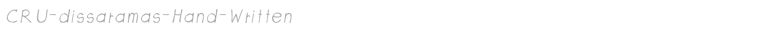 CRU-dissaramas-Hand-Written font preview