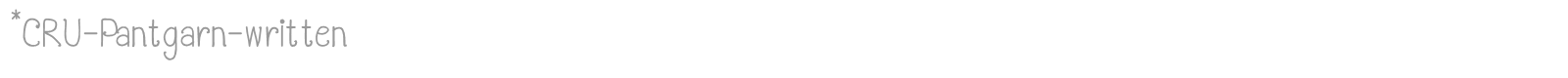 CRU-Pantgarn-written font preview