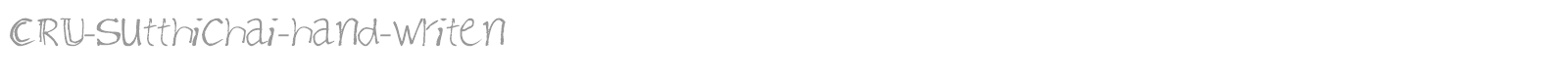 CRU-Sutthichai-hand-writen font preview