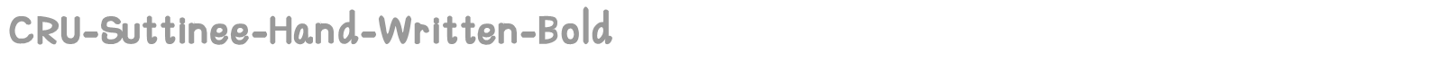 CRU-Suttinee-Hand-Written-Bold font preview