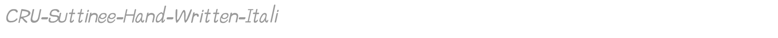 CRU-Suttinee-Hand-Written-Itali font preview