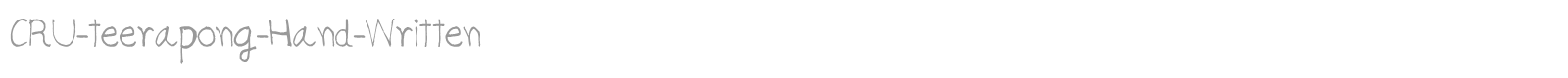 CRU-teerapong-Hand-Written font preview