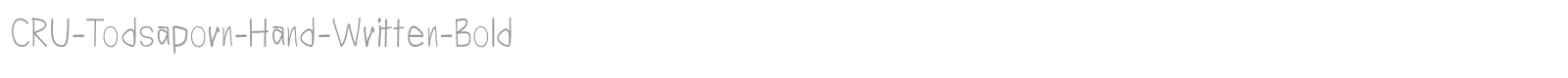 CRU-Todsaporn-Hand-Written-Bold font preview