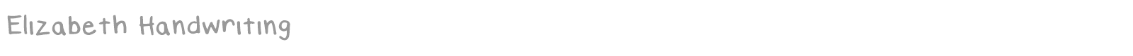 Elizabeth Handwriting font preview