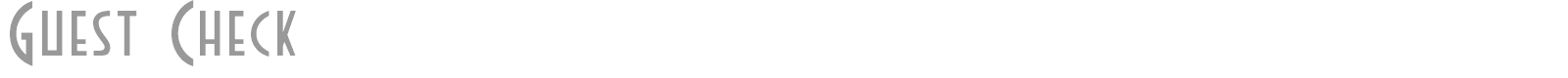 Guest Check font preview