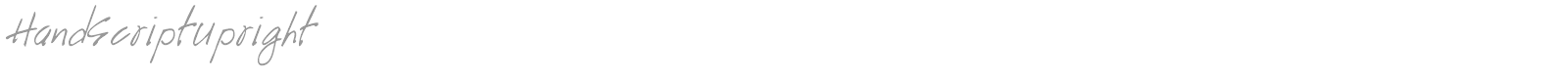 HandScriptUpright font preview
