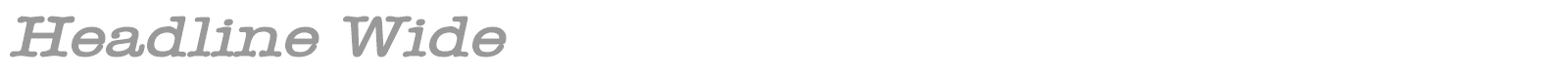 Headline Wide font preview