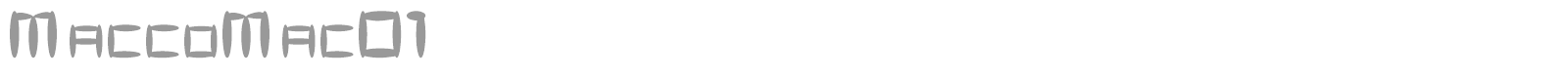 MaccoMac01 font preview