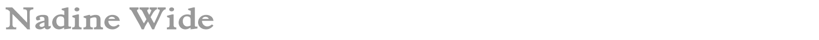 Nadine Wide font preview
