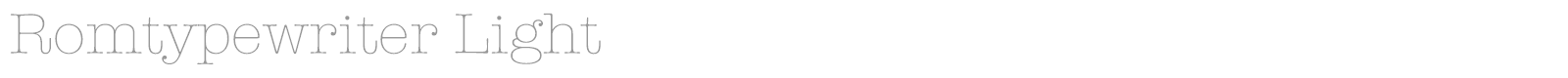 Romtypewriter font preview