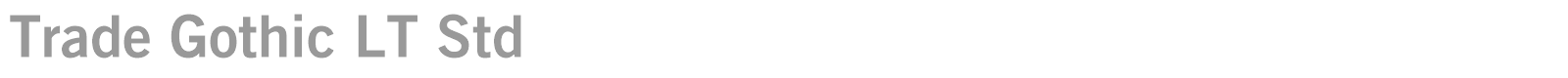 Trade gothic regular font