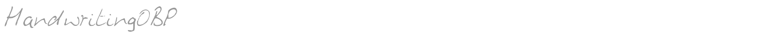 HandwritingOBP font preview