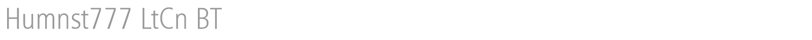 Humnst777 LtCn BT font preview