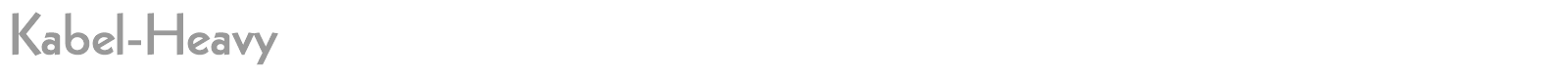 Kabel-Heavy font preview