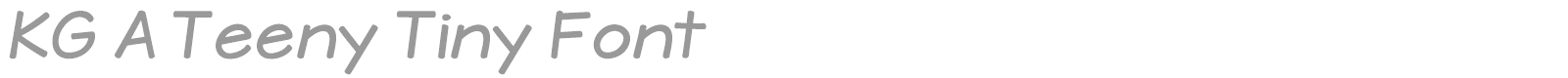 KG A Teeny Tiny Heart font preview