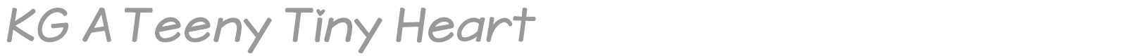 KG A Teeny Tiny Heart font preview