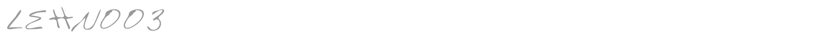 LEHN003 font preview