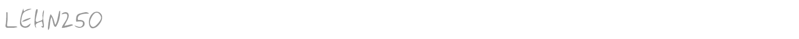 LEHN250 font preview