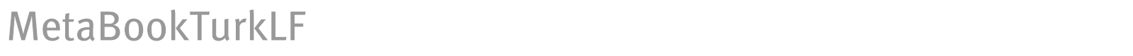 MetaBookTurkLF font preview