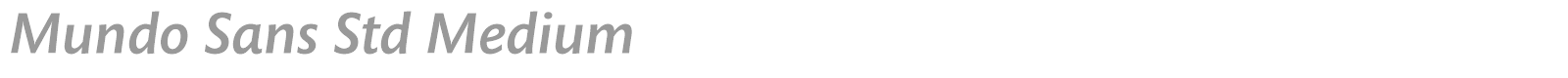 Mundo Sans Std font preview