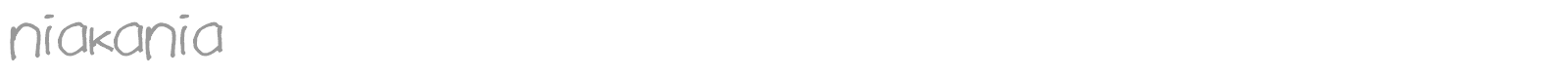 Niakania font preview