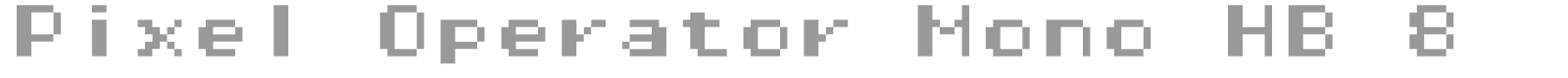 Pixel Operator Mono HB 8 font preview