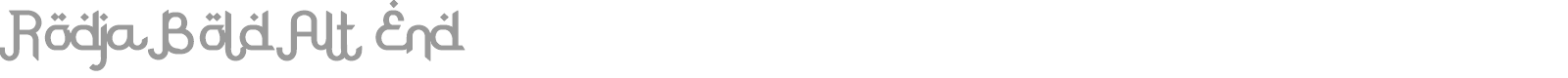 Rodja Bold Alt End font preview