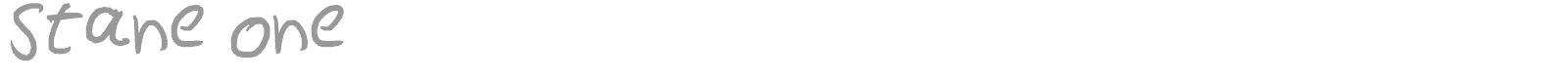 stane one font preview
