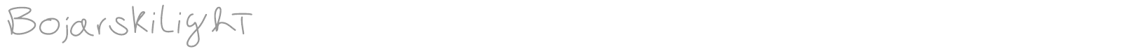BojarskiLight font preview