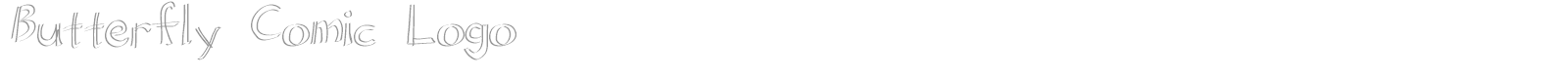 Butterfly Comic Logo font preview