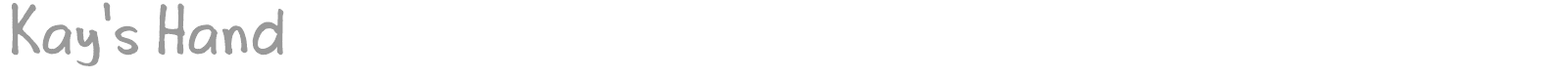 Kay's Hand font preview