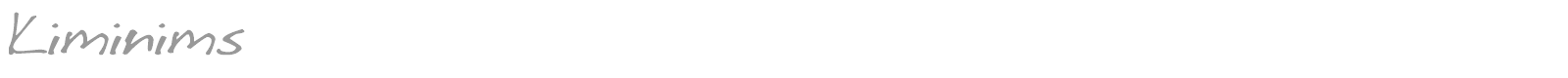 Kiminims font preview