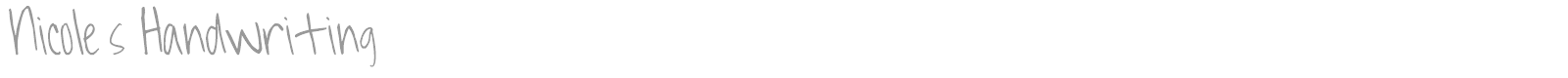 Nicole's Handwriting font preview
